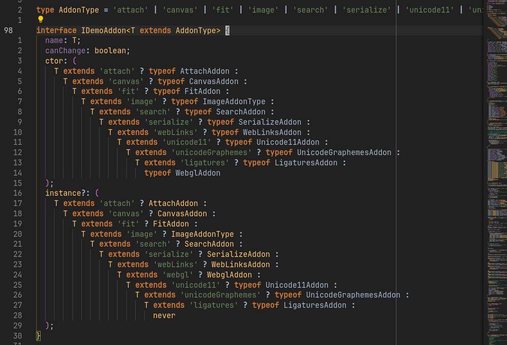 Ternary operations in TypeScript code making two diagonal lines