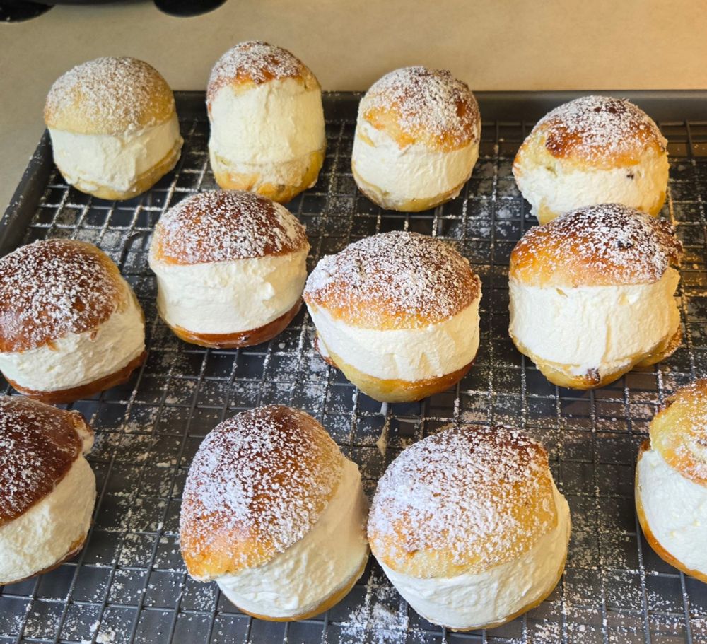 Pastry. Maritozzi. A roman cream bun. 