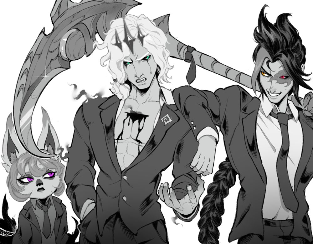 Very dark trio.. 