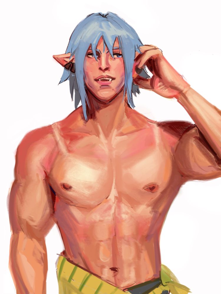 SUNBURNT ART OF HAURCHEFANT AS HE TOUCHES HIS BURNT EARS