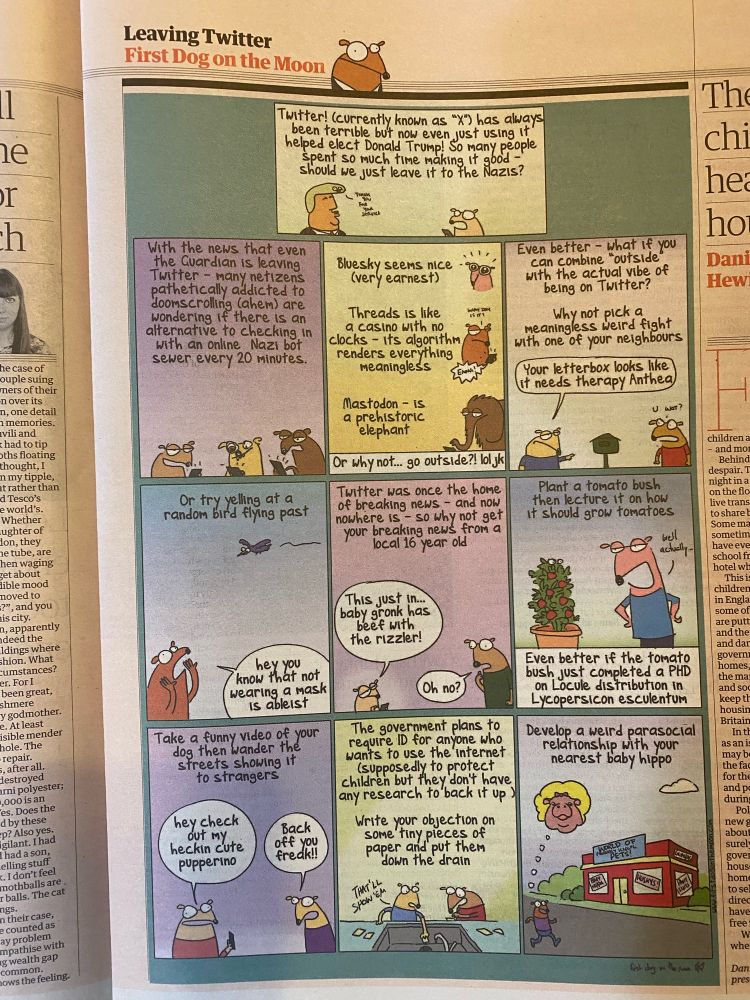 ‘Leaving Twitter’ (aka X) from First Dog on the Moon @guardian