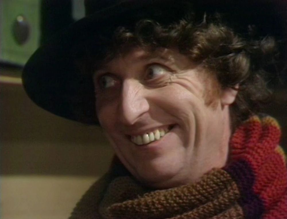The Fourth Doctor, as played by Tom Baker from Doctor Who.