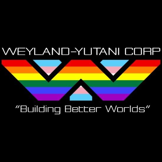 Pride month Weyland-Yutani logo