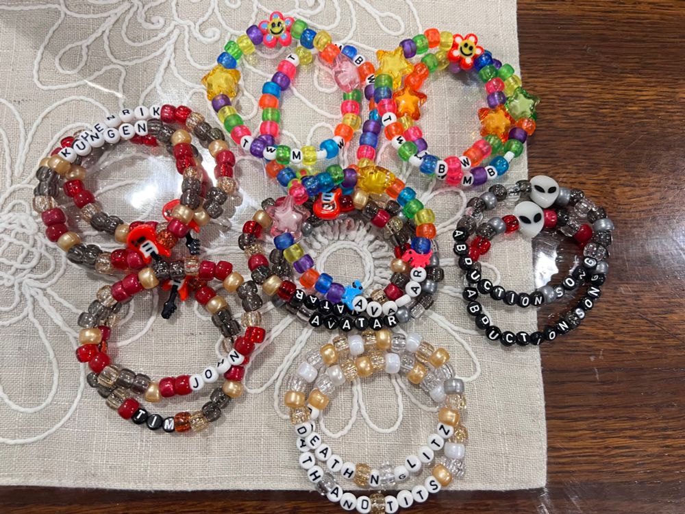 piles of kandi bracelets