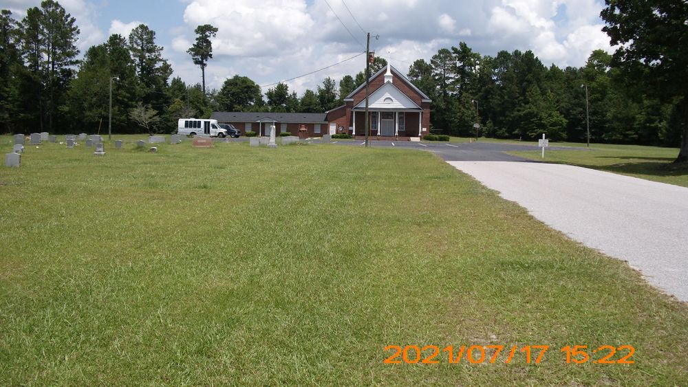 Photo of Pleasant Grove church before the fire.  The extension on the left side was built by my Dad and my Uncle's construction/ church renovation company.