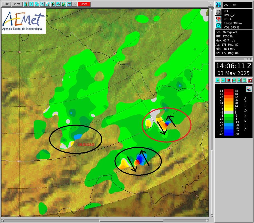 Radar Doppler. Fuente AEMET.