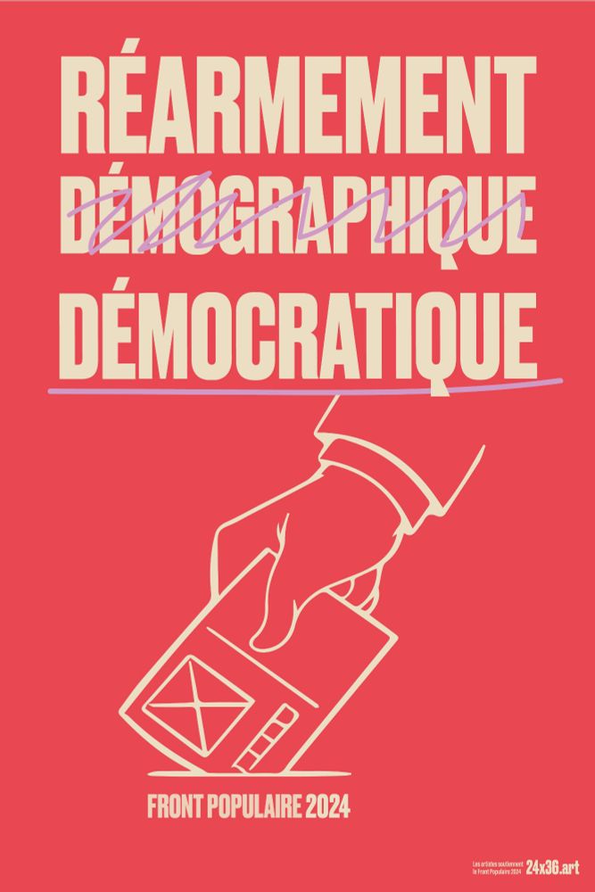 Affiche NFP réarmement démocratique 