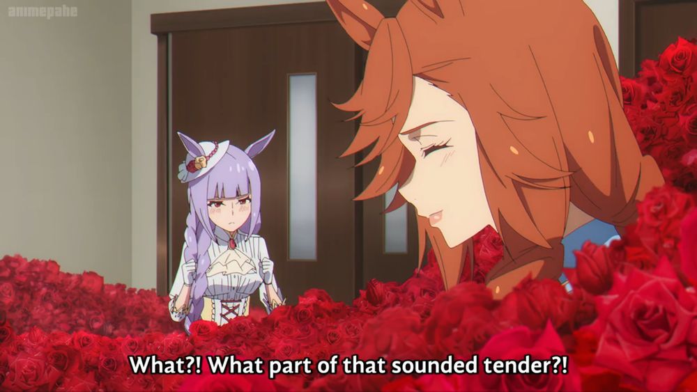 Moonlight Lunacy, now turned to glare at Toni with her fists raised, saying "What?! What part of that sounded tender?!"