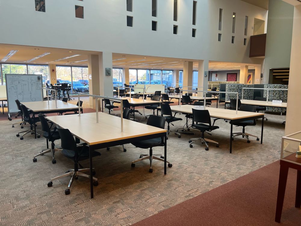 Photo of an empty library 