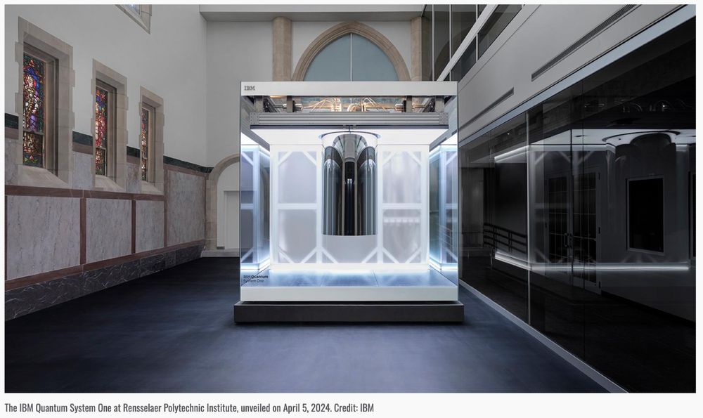Photo of the IBM quantum computer installed on RPI's campus, one of five in the world I think