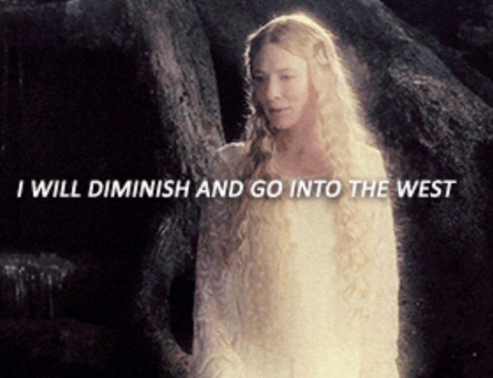 Galadriel I will diminish and go into the west