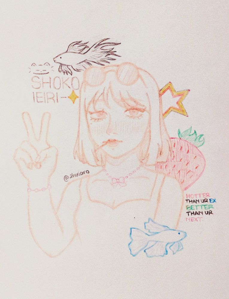 shoko ieiri fanart by zhixiano.