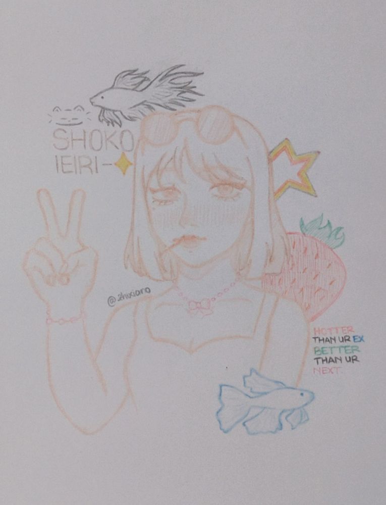 shoko ieiri fanart by zhixiano.