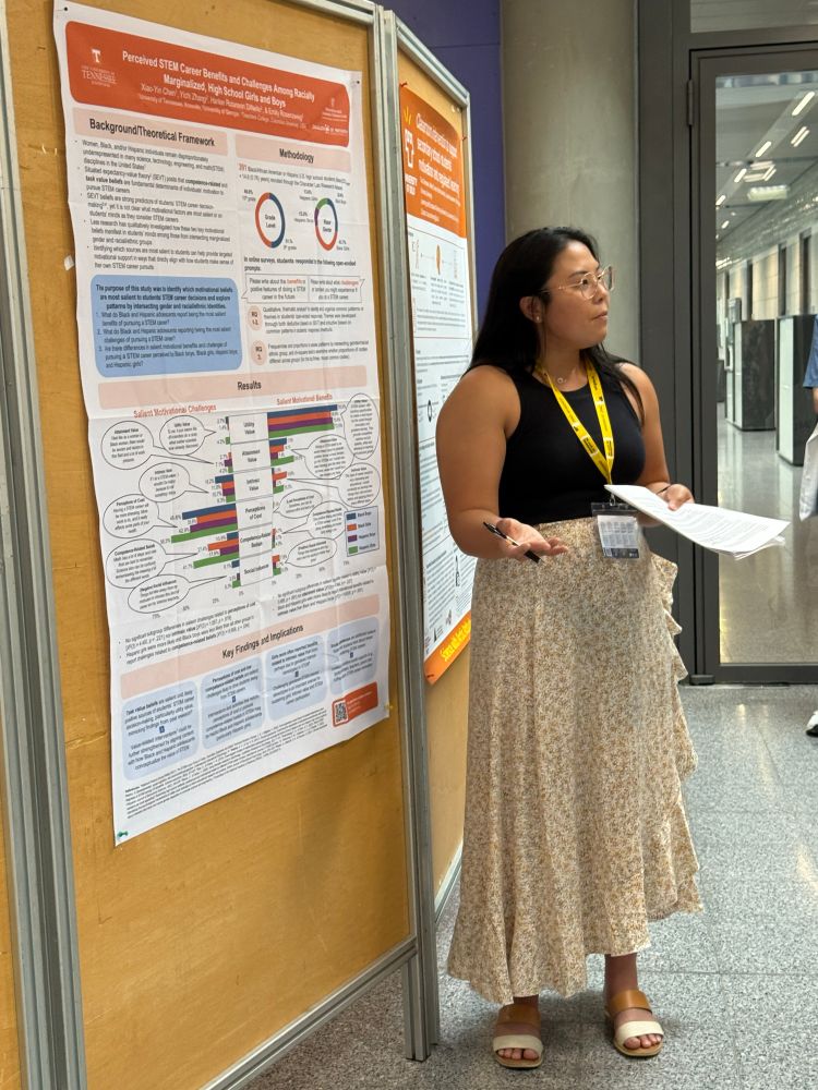 Me presenting my poster in action
