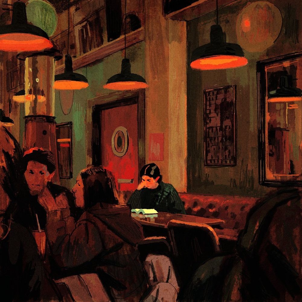Simon Leclerc, Reader, 2025, Gouache