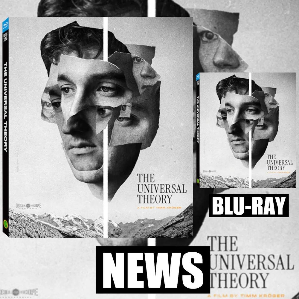 News about The Universal Theory Blu-ray release. Showing cover of German film noir/mystery/thriller directed by Timm Kröger, starring Jan Bülow and Olivia Ross