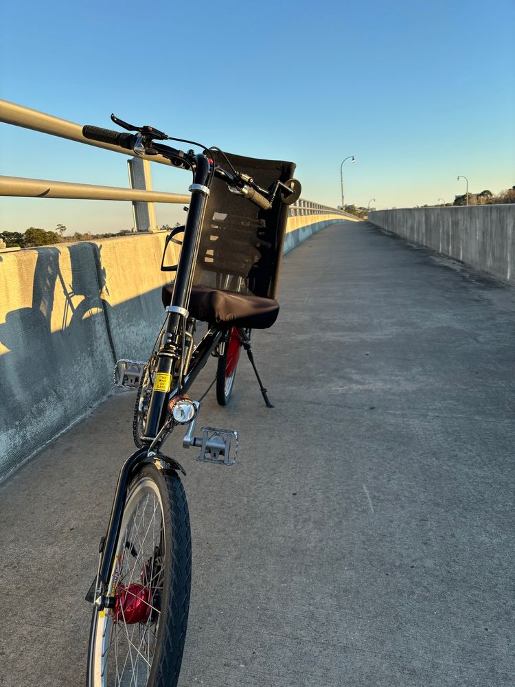Recumbent bike on multi-use path.
