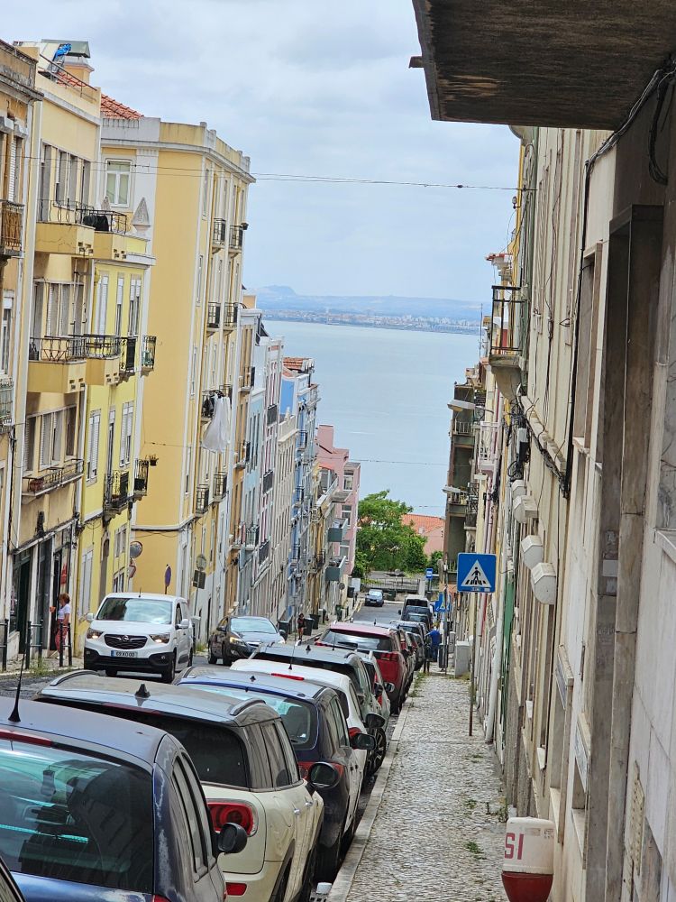 Street downhill towards the Tejo