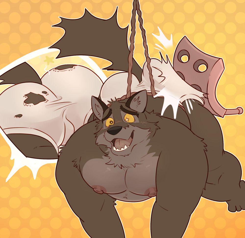 An anthropomorphic version of Balto from his titular film trilogy, gets his rear end spanked while in his white briefs; his underwear torn during his ordeal and it seems that Balto’s enjoying it…