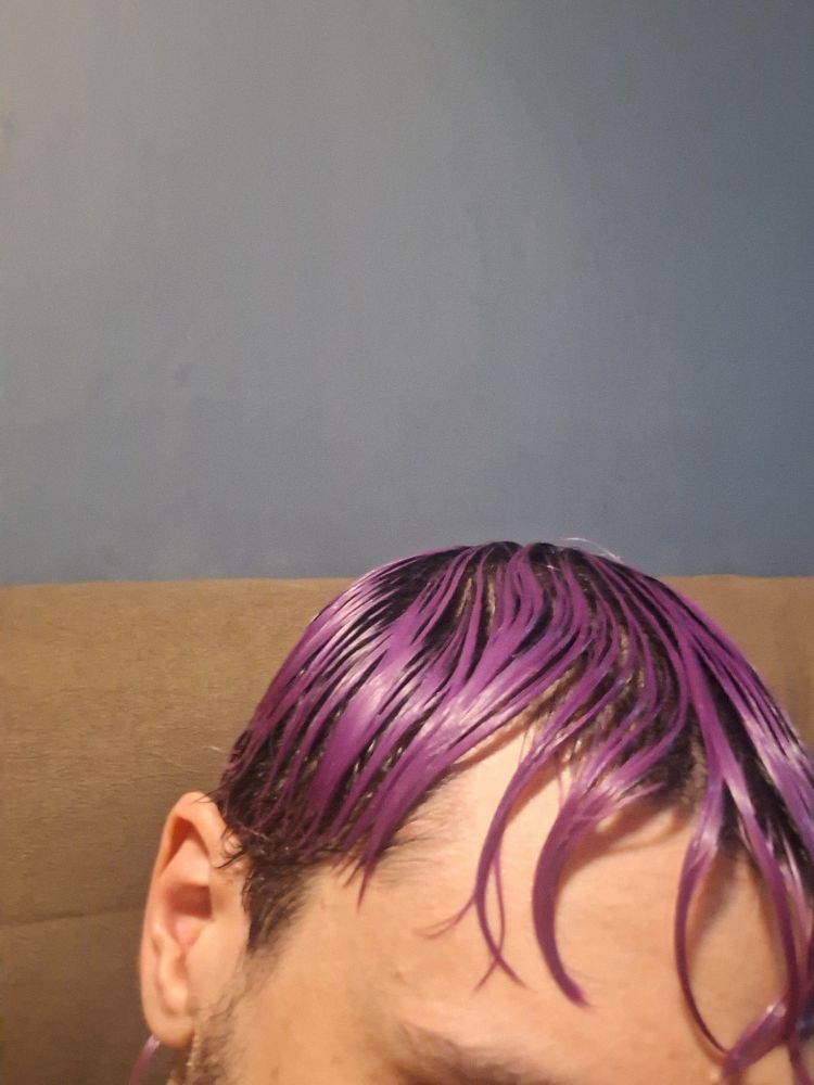 Ops! Meu cabelo bem mais roxo do que deveria estar