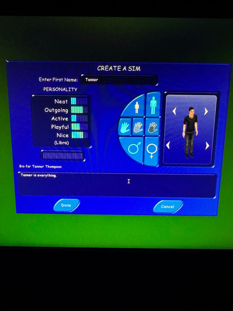 My simself in the sims 1