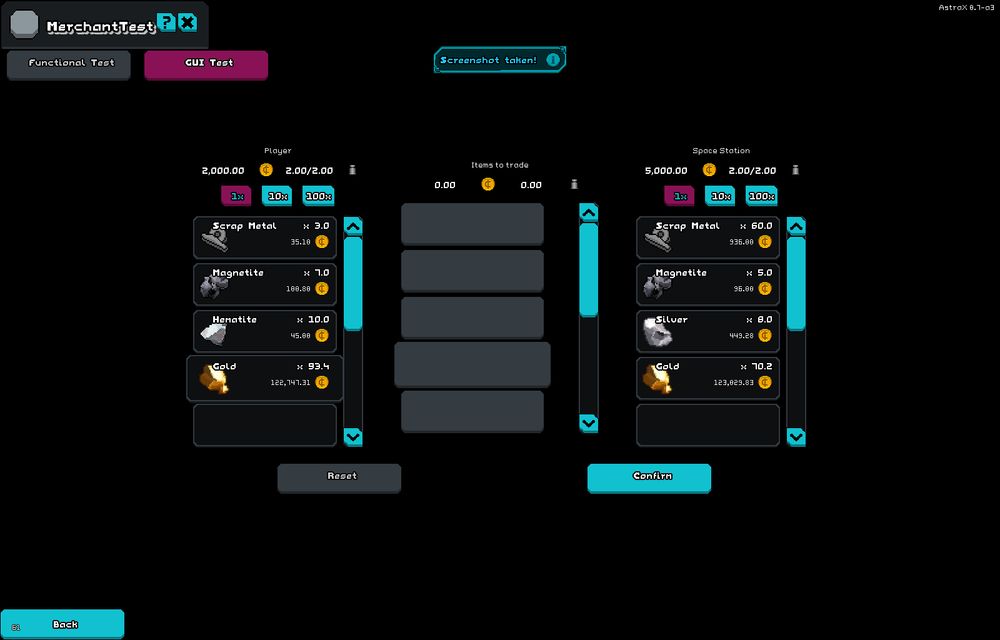 Old screen that featured both buy/sell processes