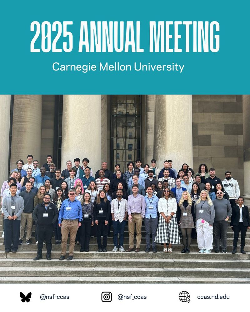 Image of ~70 C-CAS members with the caption "2025 Annual Meeting, Carnegie Mellon University"