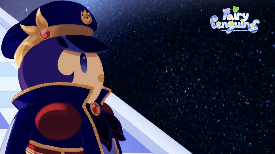 Capital Feegee from Fairy Penguinos looking out into space