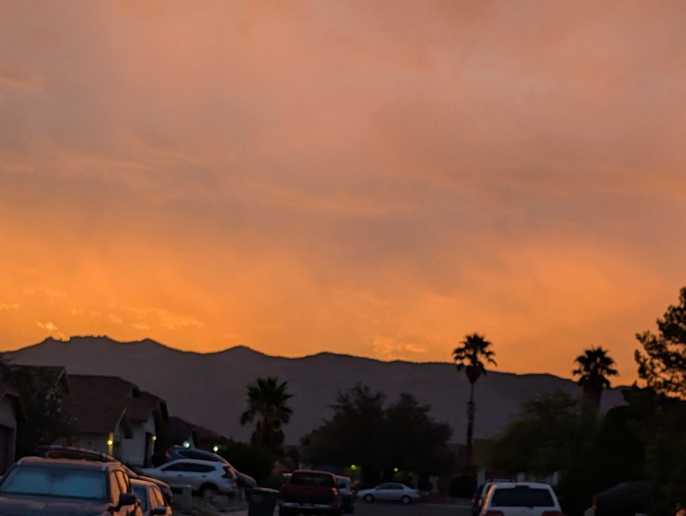 Sunrise in Tucson, Arizona.