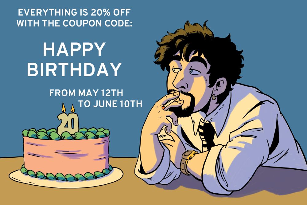 Sorcery 101 is 20! Here is Danny with a cake