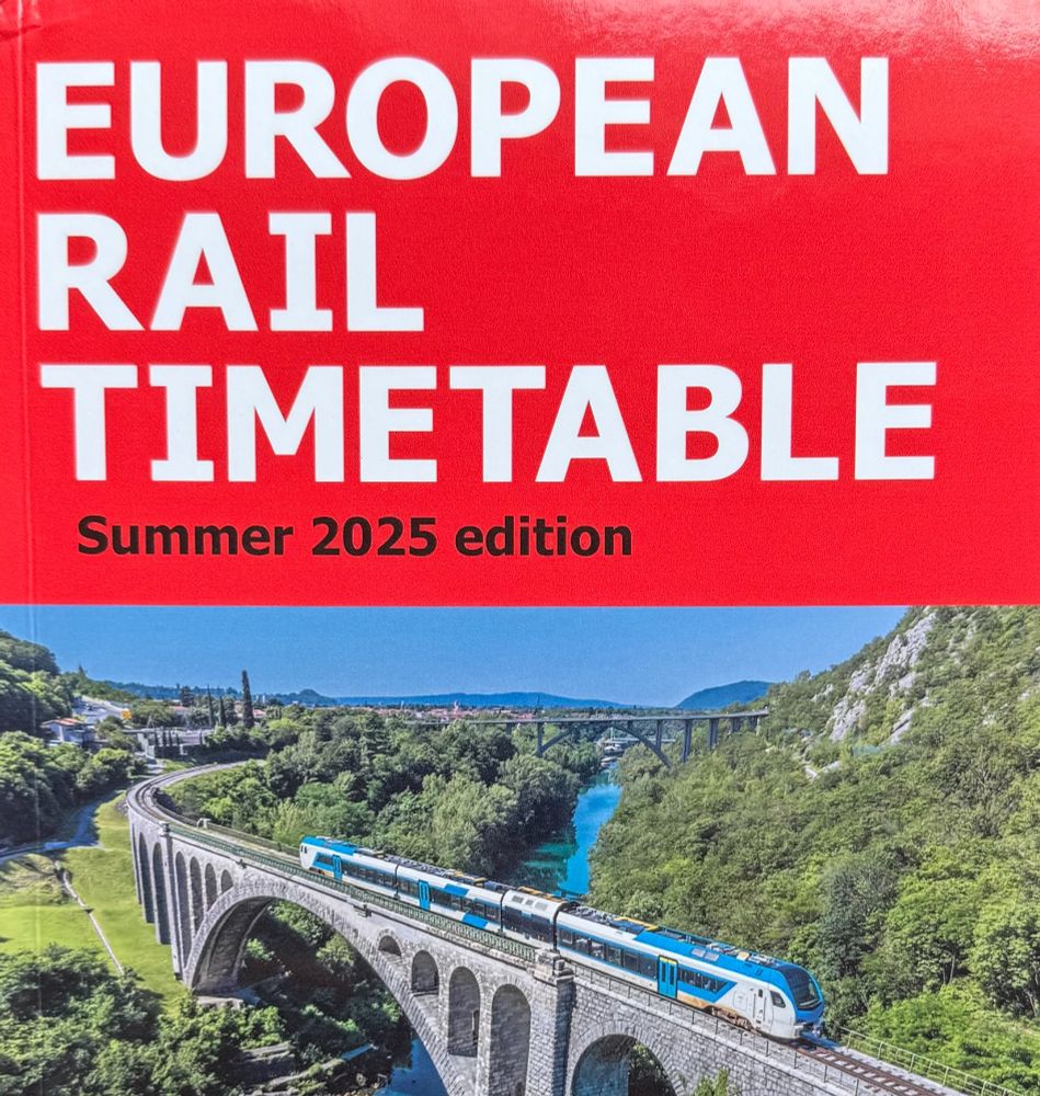 Cover of "European Rail Timetable 2025'