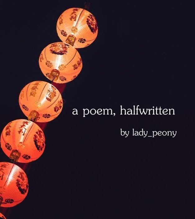 fic cover of 'a poem, halfwritten' by lady_peony