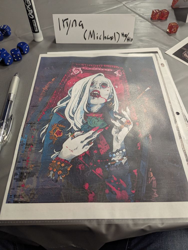 Art for Iryna, Vampire Occultist.