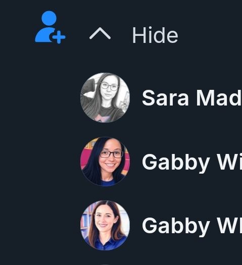3 new followers that followed at the same time. All three feature a variation of a 20-30 something woman with long dark hair. None of them are pictures, but rather very detailed "drawings". Judging by the very sparse backgrounds, im gonna guess AI... Two of the women are named Gabby W. Their names and usernames are cropped out