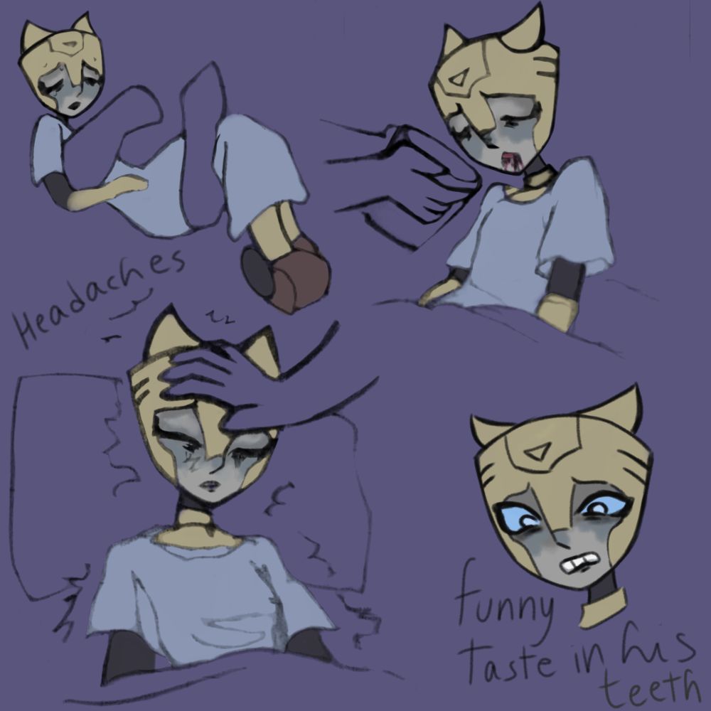 "...I stay home and make his dinner
Even though somehow he keeps getting thinner... He keeps complaining that his vision's blurred...He keeps having feverish dreams
That he can never ever leave
He wakes: headaches, funny taste to his teeth
I want him to stay here forever
He's happiest with me..."