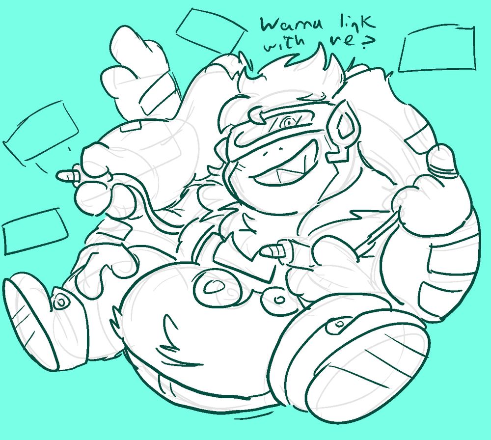 A media critter, handling their plugs and asking if you want to link with them.