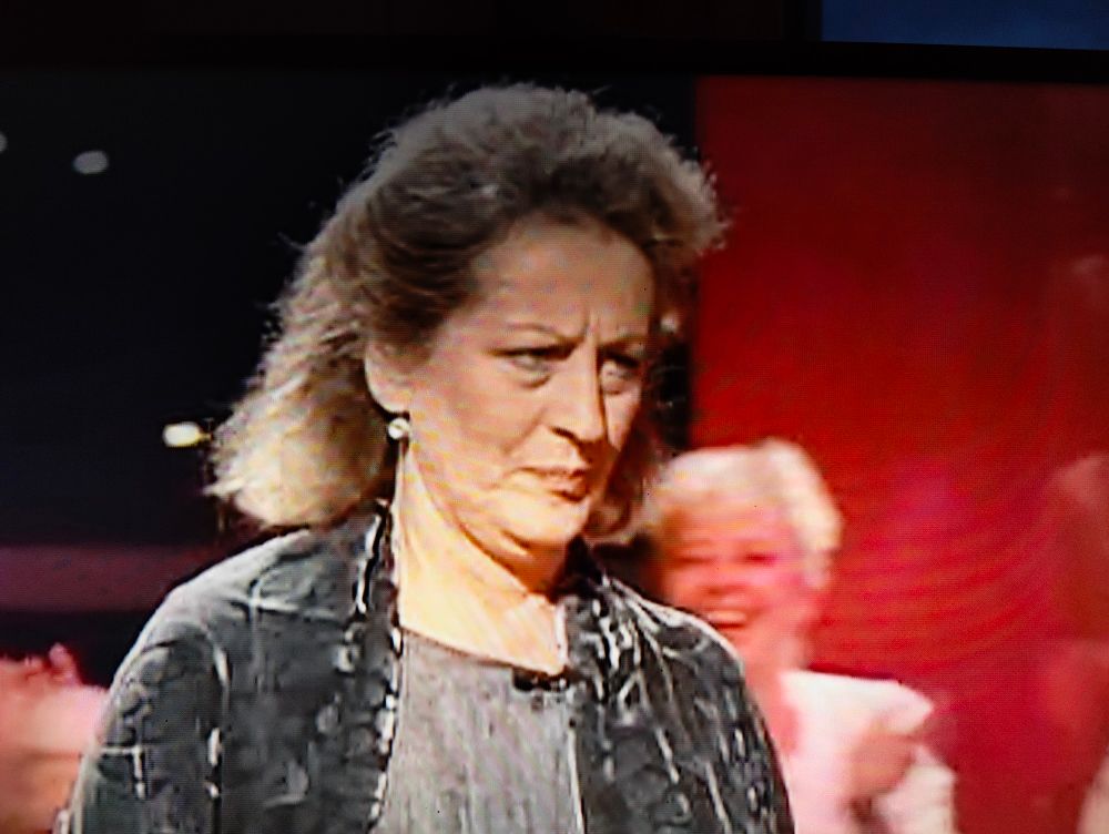 Germaine Greer about to meet Mrs Merton.
