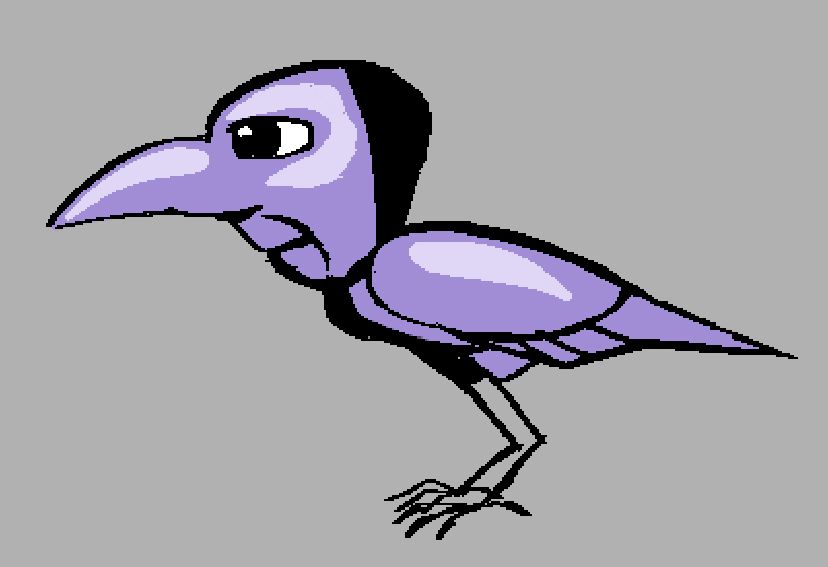 digital drawing of ao oni bird