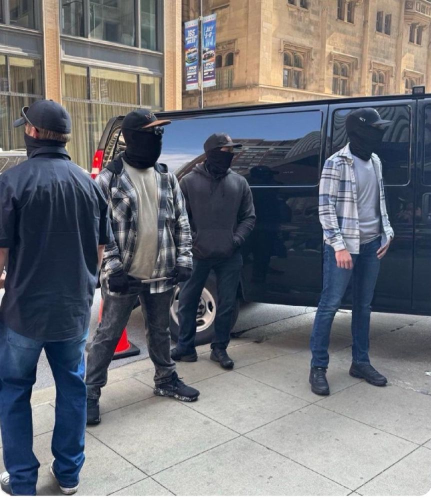 Supposed ICE agents masked to hide their identity