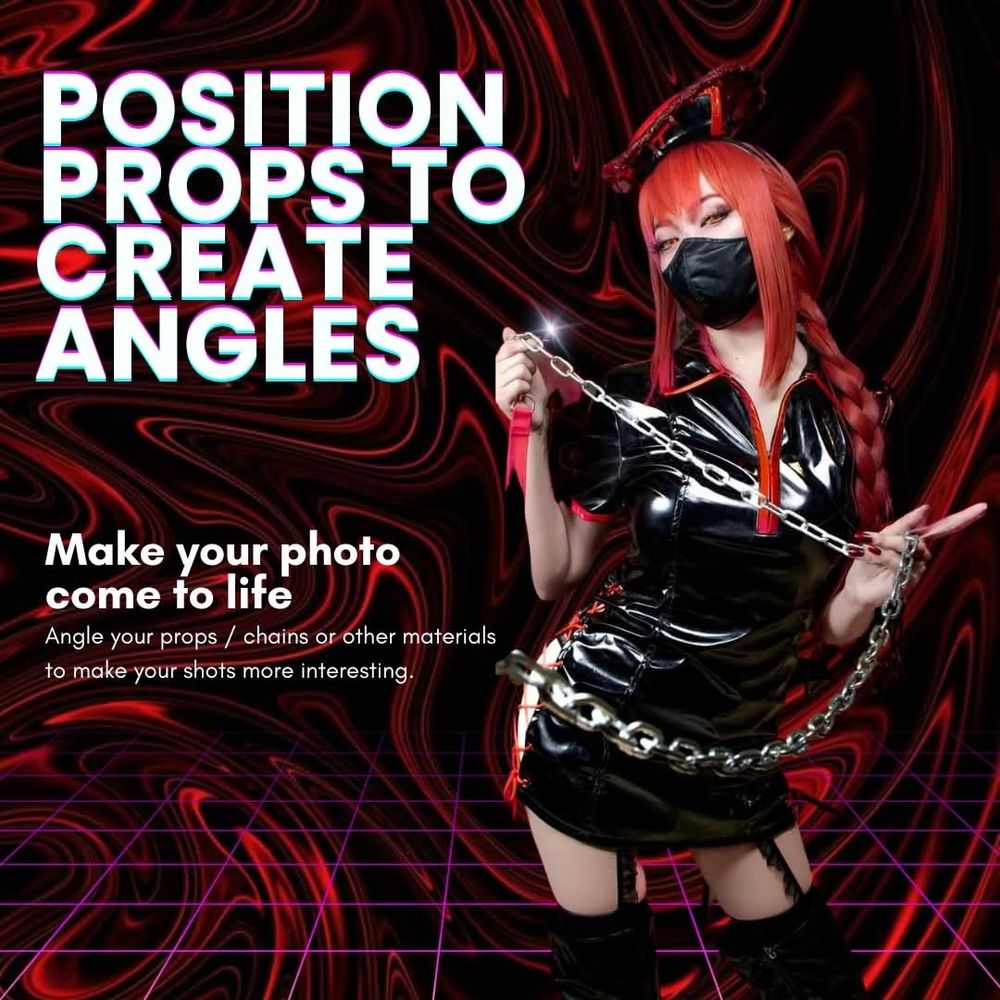 Position props to create angles