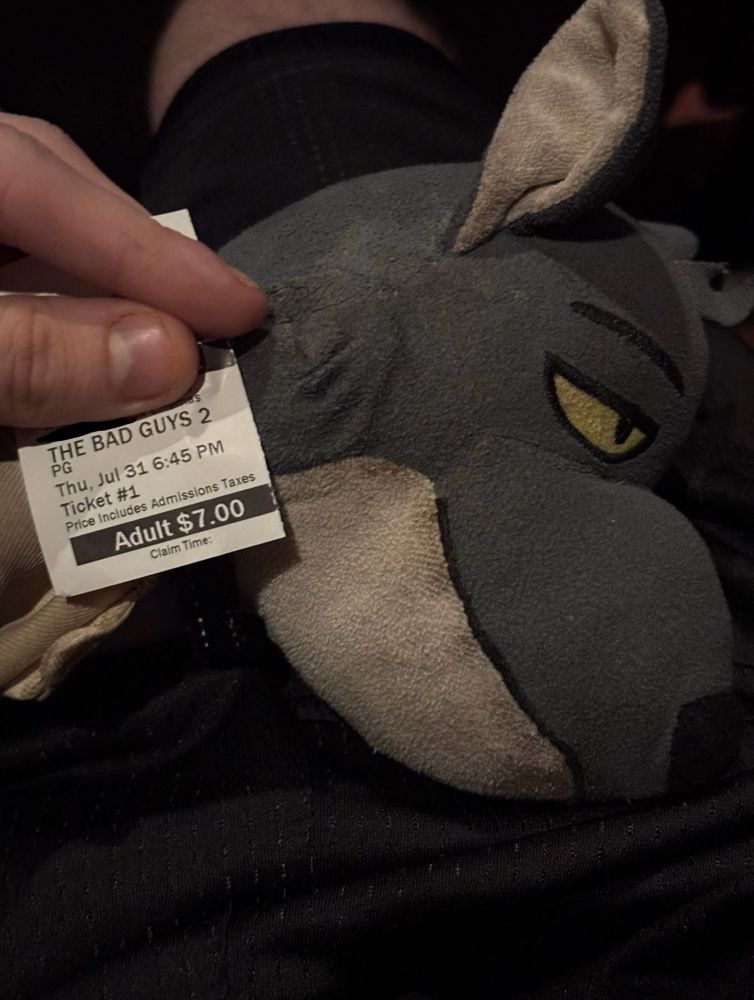Mr. Wolf and movie ticket
