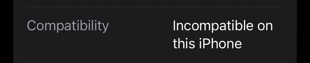Message showing the app is not compatible with my phone :(