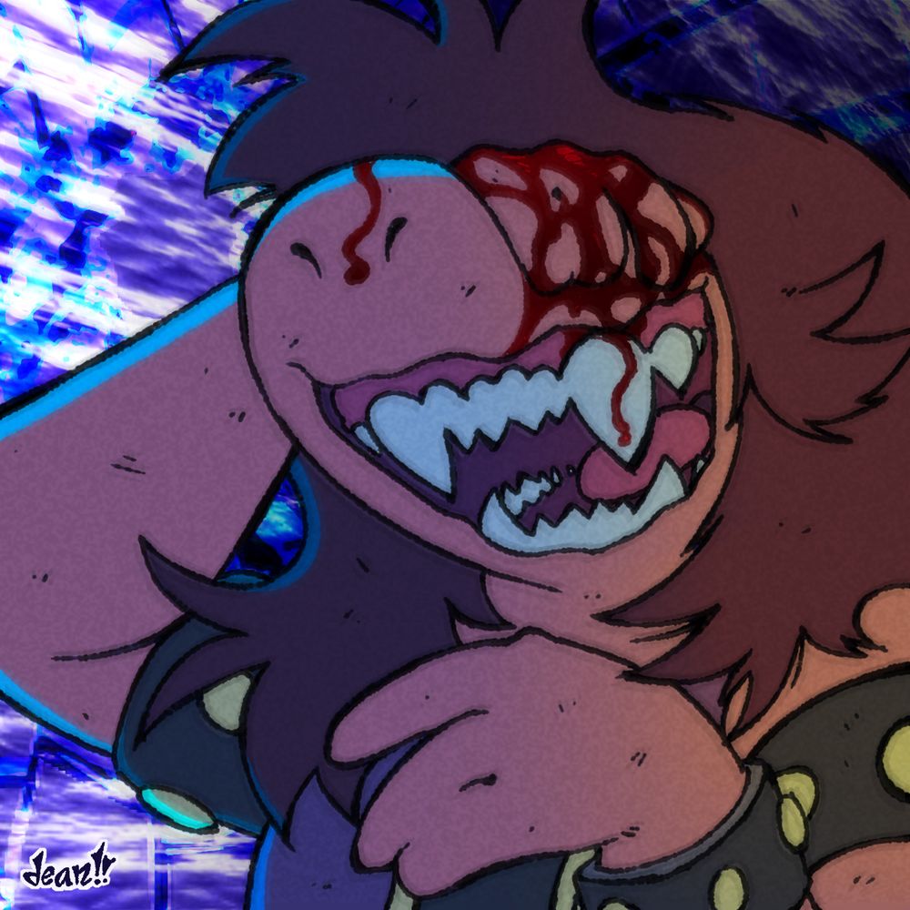 i'm not redoing the alt text for this lmfao. susie's laughing and her hand is bleeding like at the end of ch4. 