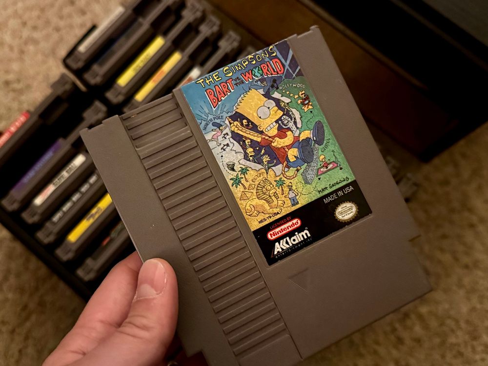 NES cartridge of Bart vs. the World.