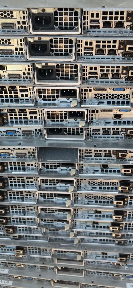 Stack of older rack mount servers
