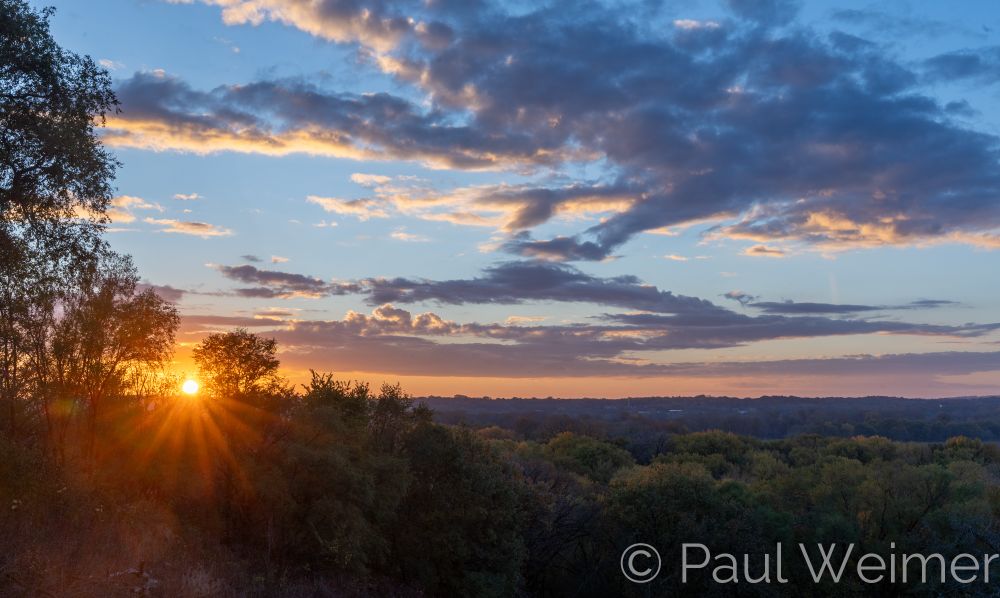 Sunrise over the valley