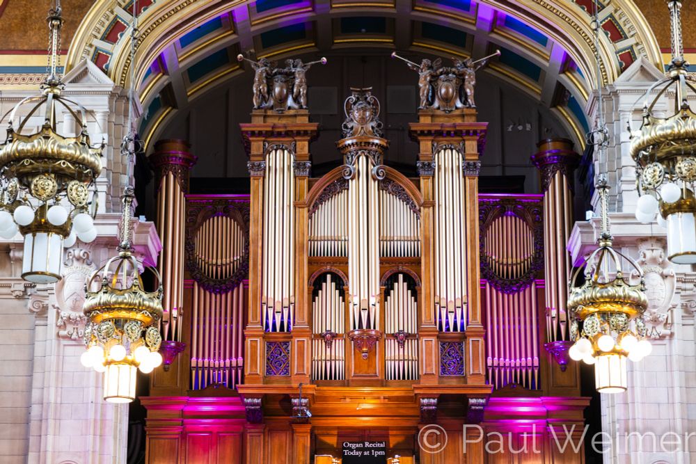A colorful huge organ