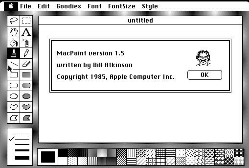 screenshot of Atkinson's Mac Paint
