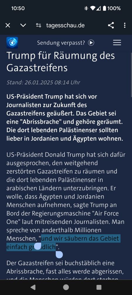 Ausschnitt aus dem verlinkten Tagesschau-Artikel
