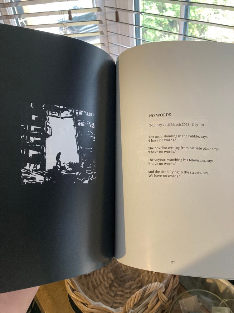 Illustration by Nick Wonham printmaker and a poem by myself #poemforukraine